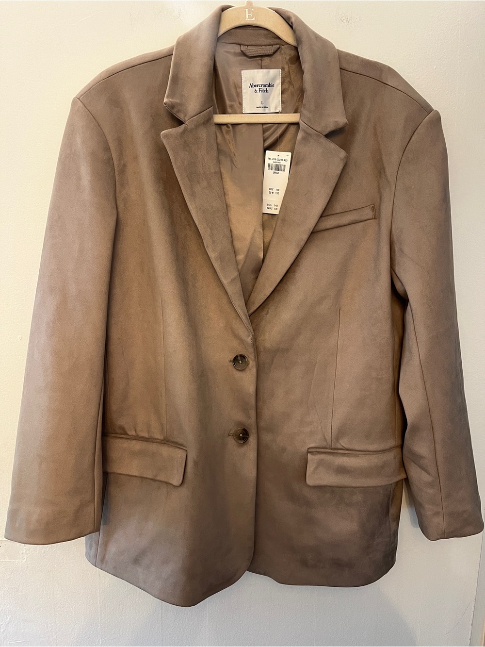 Abercrombie & Fitch Taupe Suede Blazer